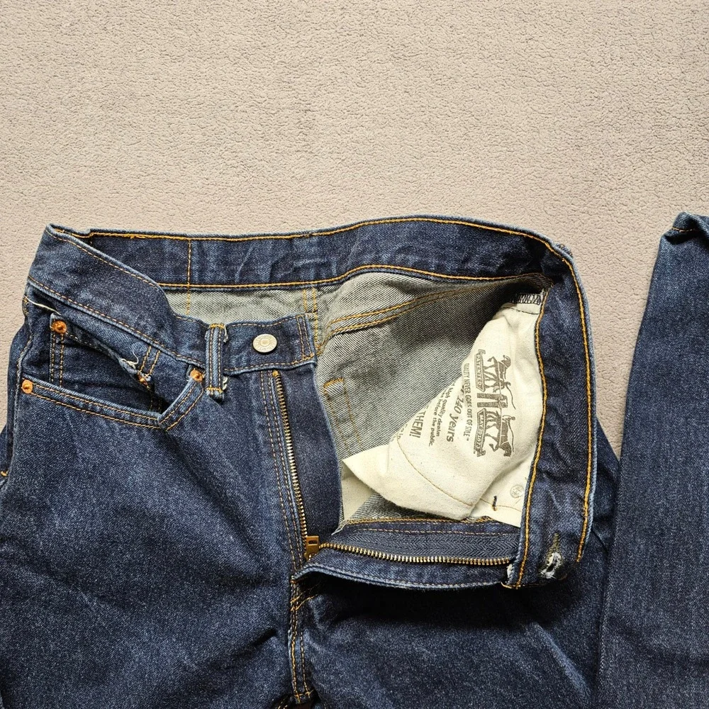 Levis 505 Regular Fit Straight Leg Jeans Mens W31 L30 Dark Indigo Blue Denim‎